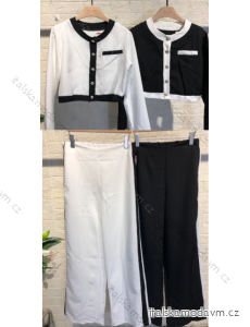 Souprava elegantní svetr a kalhoty dámská (S/M ONE SIZE) ITALSKÁ MÓDA IMPGM248207