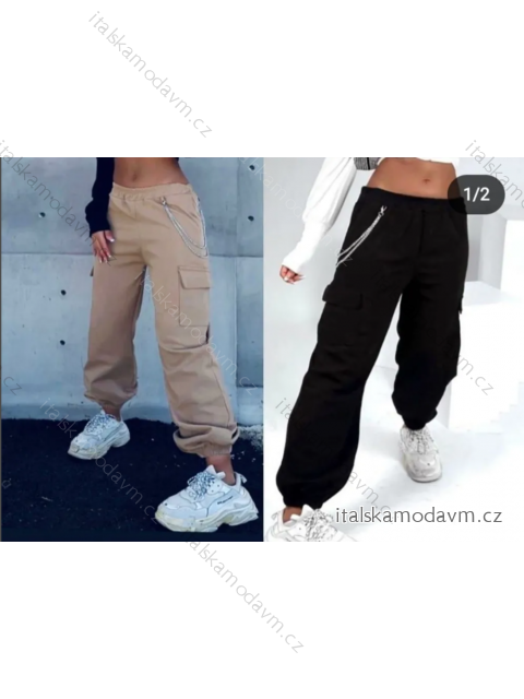 Kalhoty kapsáče dlouhé dámské (S/M ONE SIZE) ITALSKÁ MÓDA IMPGM24Z148