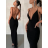 Šaty dlouhé společenské na ramínka dámské (S/M ONE SIZE) ITALSKÁ MÓDA IMPGM242658