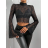 Croptop krajkový dlouhý rukáv dámský (S/M ONE SIZE) ITALSKÁ MÓDA IMPLS2431761