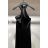 Šaty elegantní bez rukávu dámské (S-L) FRANCOUZSKÁ MÓDA FMPEL23R1459 Černá L