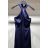Šaty elegantní bez rukávu dámské (S-L) FRANCOUZSKÁ MÓDA FMPEL23R1459-3 tmavě modrá L