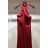 Šaty elegantní bez rukávu dámské (S-L) FRANCOUZSKÁ MÓDA FMPEL23R1459-7 červená L