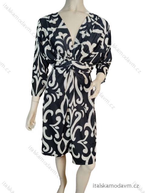 Šaty elegantní dlouhý rukáv icecool dámské (S/M ONE SIZE) ITALSKÁ MODA IMM23M6150-3/DU -   Černá -   S/M
