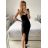 Šaty dlouhé letní elegantní na ramínka dámské (S/M ONE SIZE) ITALSKÁ MÓDA IMPBB23B23897/DU -   Černá -   S/M