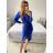 Šaty společenské  dlouhý rukáv dámské (S/M ONE SIZE) ITALSKá MODA IM323KARIN/DU -   vínová -   S/M