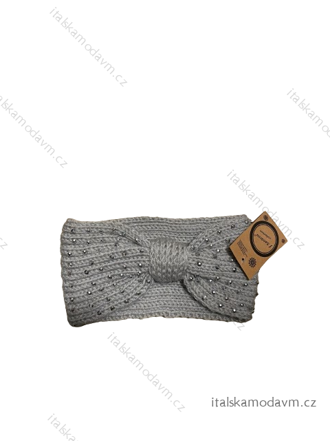 Čelenka pletená zimní dámská (ONE SIZE) SANDROU SAN21014 -   šedá světlá -   ONE SIZE