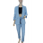 Souprava elegantní sako kalhoty dámská (M/L) ITALSKÁ MÓDA IMWKK24BEATT/DU -   světle modrá -   M/L