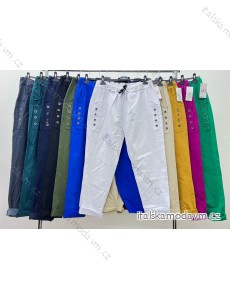 Kalhoty strečové dámské nadrozměr (54/56/58 ONE SIZE) ITALSKá MóDA IM424101