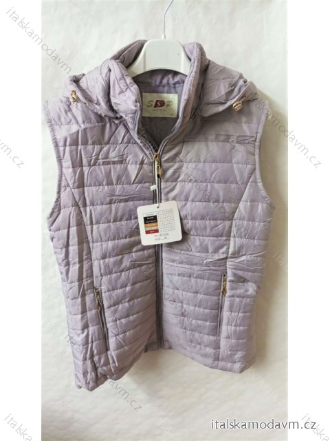 Vesta dámská podzimní s kapucí (M-3XL) ACTIVE SPORTS SP2102FIALOVA/DR