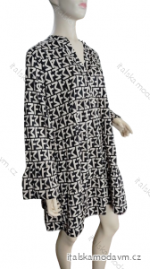 Šaty oversize letní dlouhý rukáv dámské (M/L/XL ONE SIZE) ITALSKÁ MÓDA IMWBB232668-4/DU