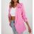 Sako dlouhý rukáv s páskem  dámské (S/M ONE SIZE) ITALSKÁ MÓDA IMWAE24046/DU -   růžová baby -   S/M