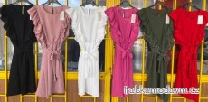 Šaty letní krátký rukáv s páskem dámské (s-m ONE SIZE) ITALSKÁ MÓDA IMD21430