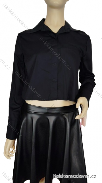 Sukňa krátka koženková dámska (S/M ONE SIZE) TALIANSKA MÓDA IMPBB2388622/DU