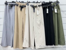 Kalhoty s páskem dlouhé dámské (S/M/L ONE SIZE) ITALSKÁ MÓDA IMWCP24093
