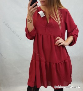 Šaty dlouhý 3/4 rukáv dámské (L/XL ONE SIZE) ITALSKÁ MÓDA IMD202505