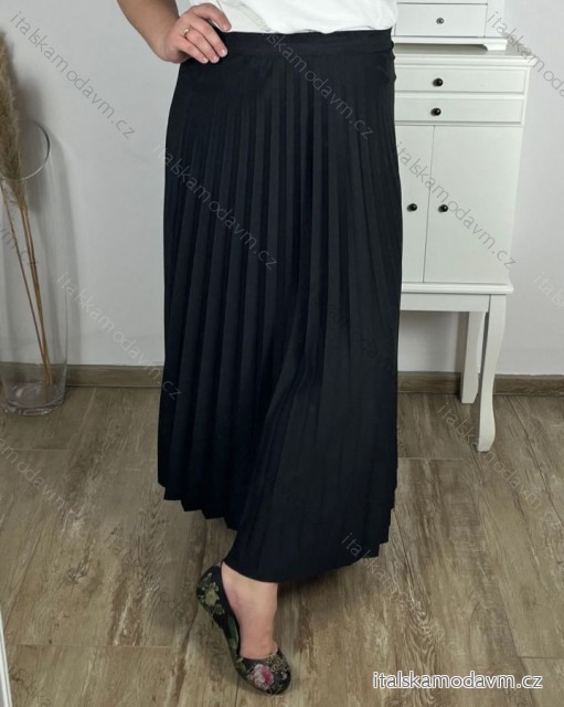 Sukně dlouhá dámská nadrozměr (L/XL/2XL ONE SIZE) ITALSKá MODA IM324PLISE/DR XL/2XL Černá