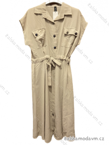 Šaty košilové krátký rukáv dámské (M/L/XL ONE SIZE) ITALSKÁ MÓDA IMWB23816/DUR