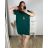 Šaty krátky rukáv letní oversize s príveskom dámske nadrozmer (2XL/3XL ONE SIZE) TALIANSKA MÓDA IM324ROMA