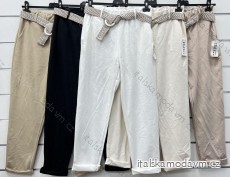 Kalhoty dlouhé s páskem dámské (S/M/L ONE SIZE) ITALSKÁ MÓDA IMWCP24124
