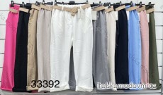 Kalhoty dlouhé s páskem dámské (S/M/L ONE SIZE) ITALSKÁ MÓDA IMWCP24136
