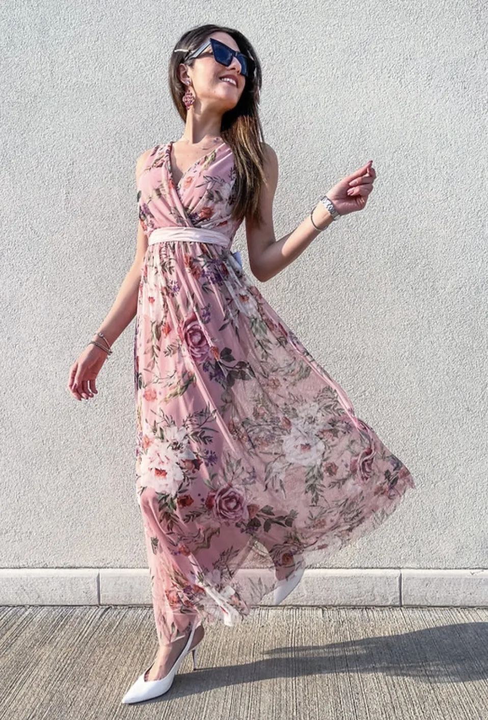 Šaty dlhé elegantné bez rukávov dámske (S/M ONE SIZE) TALIANSKA MÓDA IMPSH2436772