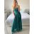 Šaty dlouhé elegantní na ramínka dámské (S/M ONE SIZE) ITALSKÁ MÓDA IM423ISABEL