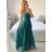 Šaty dlouhé elegantní na ramínka dámské (S/M ONE SIZE) ITALSKÁ MÓDA IM423ISABEL