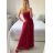 Šaty dlouhé elegantní na ramínka dámské (S/M ONE SIZE) ITALSKÁ MÓDA IM423ISABEL