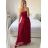 Šaty dlhé elegantné na ramínka dámske (S/M ONE SIZE) TALIANSKA MÓDA IM423ISABEL/DU -   tmavo modrá -   S / M