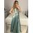 Šaty elegantní společenské dlouhé na ramínka dámské (S/M ONE SIZE) ITALSKÁ MÓDA IMPSH2280608/DU královská modrá