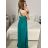 Šaty elegantné spoločenské dlhé na ramienka dámske (S/M ONE SIZE) TALIANSKA MóDA IMM2218806/DU -   červená -   S / M