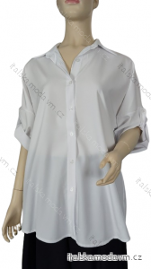 Tunika košilová 3/4 dlouhý rukáv dámská (M/L ONE SIZE) ITALSKá MODA IM324052