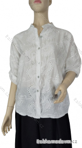 Tunika košilová 3/4 dlouhý rukáv dámská (M/L ONE SIZE) ITALSKá MODA IM3242530