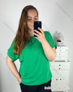 Tunika elegantní krátký rukáv dámská nadrozměr (2XL/3XL ONE SIZE) ITALSKÁ MODA IM424STELLA/DR