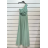 Šaty dlouhé společenské bez rukávu dámské (S/M ONE SIZE) ITALSKÁ MÓDA IMPSH2450094 světle modrá S/M