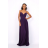 Šaty dlouhé společenské na ramínka dámské (S/M ONE SIZE) ITALSKÁ MÓDA IMPSH24F8001 fialová purpurová S/M