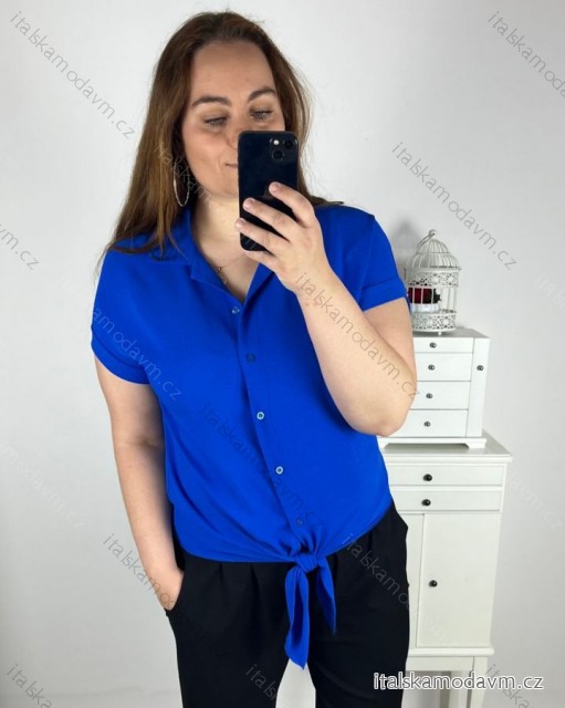 Košeľa krátky rukáv dámska nadrozmer (L/XL/2XL ONE SIZE) TALIANSKA MóDA IM424VIKI