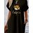 Šaty klasik s kapsami krátký rukáv dámské (S/M/L/XL ONE SIZE) ITALSKÁ MÓDA IMD24059