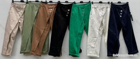 Kalhoty dlouhé letní dámské (M/L ONE SIZE) ITALSKÁ MÓDA IMD24054
