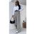 Nohavice dlhé elegantné s opaskom dámske (S/M ONE SIZE) TALIANSKA MÓDA IMD24080