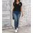 Tričko oversize krátky rukáv dámske (S/M/L ONE SIZE) TALIANSKA MÓDA IMD24098