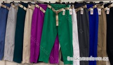 Kalhoty dlouhé s páskem dámské (XL/2XL ONE SIZE) ITALSKÁ MÓDA IMC24162