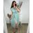 Šaty dlhé letné krátky rukáv dámske (S/M/L/XL ONE SIZE) TALIANSKA MODA IMD24042