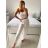 Kalhoty harémky letní dlouhé dámské (S/M ONE SIZE) ITALSKÁ MÓDA IMM239535UN/DU S/M starorůžová