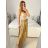Sukně dlouhá dámská (S/M ONE SIZE) ITALSKá MODA IM323026/DUR S/M béžová