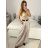 Nohavice dlhé oversize elegantné s opaskom dámske (S/M/L ONE SIZE) TALIANSKA MODA IM324060