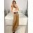 Nohavice dlhé oversize elegantné s opaskom dámske (S/M/L ONE SIZE) TALIANSKA MODA IM324060