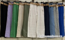 Kalhoty bavlněné dlouhé letní dámské (M/L ONE SIZE) ITALSKÁ MÓDA IMC24191