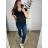 Rifle jeans PUSH-UP dlhé dámske (29-36) M.SARA MSR24MS3802-2/DUR modrá džínsová 30